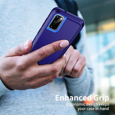 for Galaxy S20 5g Case,Shockproof Dropproof Dustproof 3-Layer Full Body Protection Rugged Heavy Duty High Impact Hard Cover Case for Galaxy S20 6.2 inch,Black in Saudi Arabia