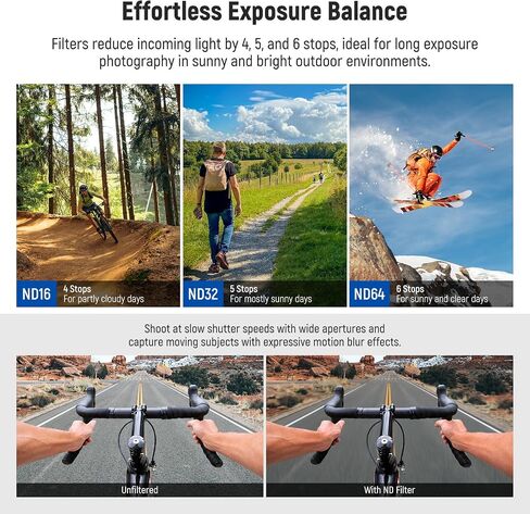مجموعة مرشحات مستقطبة NEEWER مكونة من 4 قطع متوافقة مع Insta360 Ace Pro 2، PL/ND16/ND32/ND64 مجموعة مرشحات مستقطبة ذات كثافة محايدة ومجموعة مرشحات مستقطبة سهلة التركيب، FL90 in Saudi Arabia