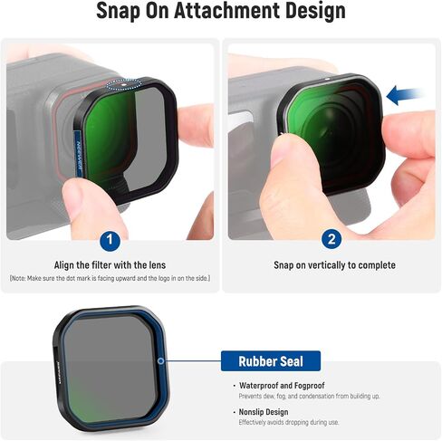 NEEWER 4 Pack ND Polarizer Filter Set Compatible with Insta360 Ace Pro 2, PL/ND16/ND32/ND64 Neutral Density and Polarizer Polarizing Filter Kit Snap On Action Camera Accessories, FL90 in Saudi Arabia