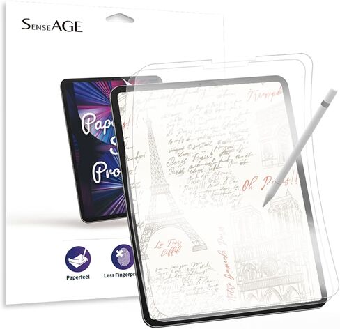 SenseAGE 2 Pack Paperfeel Screen Protector For iPad Pro 12.9 inch, Paperfeel Writing Screen Protector, Hand Writing, High Responsive, Anti Glare iPad protector, Compatible with iPad Pro 12.9 inch (2021/2020/2018) in Saudi Arabia