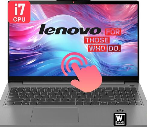 Lenovo IdeaPad 3 Laptop| Intel Core i7 Processor| Touchscreen| 15.6 inch Full HD Display| 40GB RAM, 1TB PCIe SSD|USB-C, HDMI, Card Reader| 1-Year Office Home| Backlit Keyboard| Fingerprint| Windows 11 in Saudi Arabia