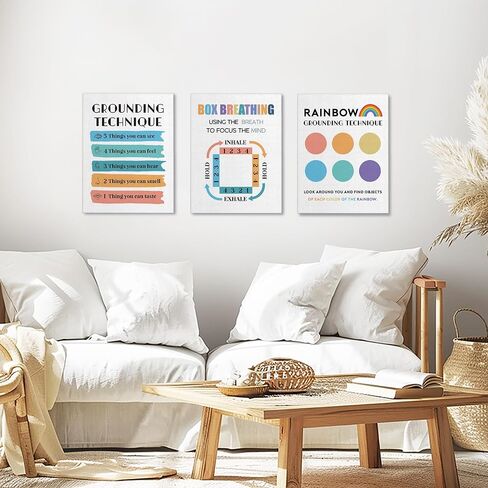 3 Pieces Canvas Wall Art, Nursery Decor, Kids Room Wall Decor, Educational Posters for Classroom & Kindergarten, Playroom Canvas Decor, Learning Chart Materials Letters, Count to 100, Numbers in Saudi Arabia