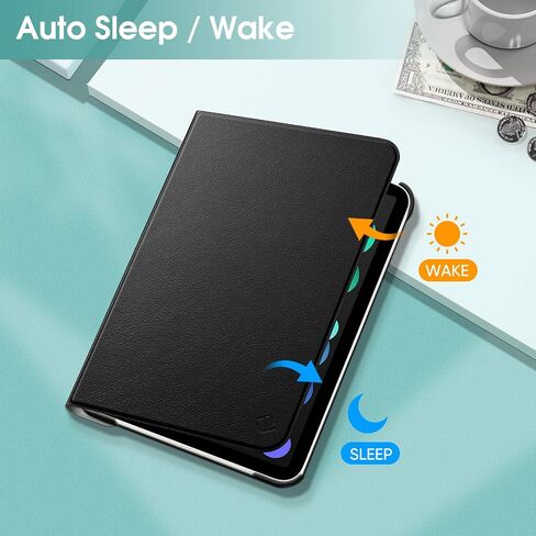 Fintie Slim Rotating Case for iPad Mini 7 (A17 Pro) 2024 / iPad Mini 6 2021-360 Degree Swiveling Stand Protective Back Cover, Auto Wake/Sleep for iPad Mini 7th/6th Generation 8.3 Inch, Black in Saudi Arabia