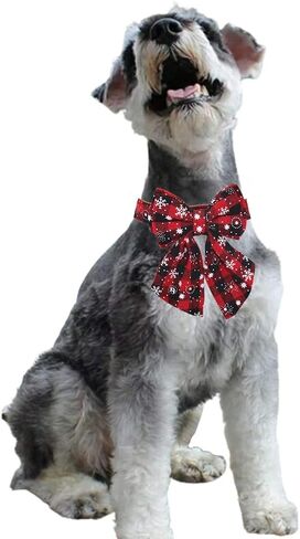 THAIN Velvet Dog Collar with Style Bow Tie, Quick Release Plastic Buckle Adjustable Dog Collars for Small Medium Large Dogs Pets(S, Velvet Pink) in Kuwait