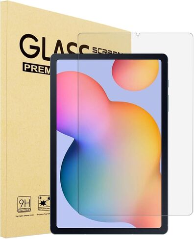 واقي شاشة من الزجاج المقوى لجهاز Samsung Galaxy Tab S6 lite 2024/2022/2020(SM-P620/P625/P613/P619/P615/P610) تابلت 10.4 بوصة، شفاف عالي الدقة، صلابة 9H، خالي من الفقاعات، متوافق مع قلم S، صديق للحافظة in Saudi Arabia