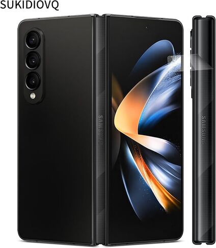 4 Pack for Samsung Galaxy Z Fold 5 Hinge Protector Skin Wrap Phone Cover Film Sticker Carbon Fiber 3M Flexible PVC Vinyl Thin Decal Protective Film for Side Border HD Clear in Saudi Arabia