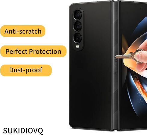 4 Pack for Samsung Galaxy Z Fold 5 Hinge Protector Skin Wrap Phone Cover Film Sticker Carbon Fiber 3M Flexible PVC Vinyl Thin Decal Protective Film for Side Border HD Clear in Saudi Arabia
