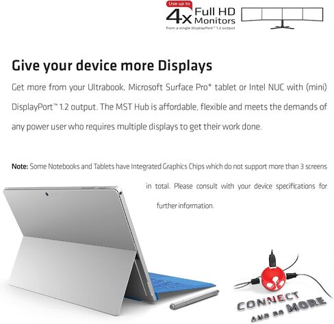 Club3D CSV-6400 Multi Stream Transport (MST) DisplayPort to DisplayPort Multi Monitor Splitter - 4-Port MST Hub - DP 1.2 to 4x DP MST Hub USB powered in Saudi Arabia