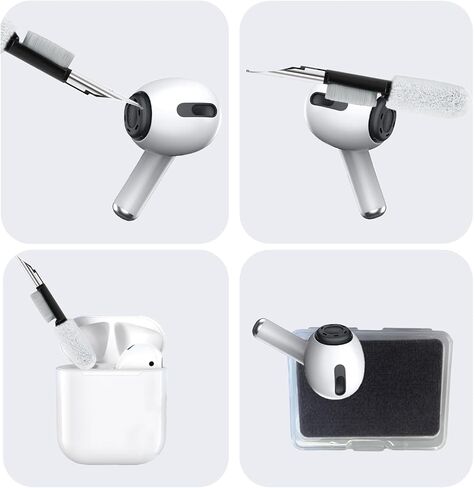 4-Pair Replacement Ear Tips for AirPods Pro & AirPods Pro 2nd Generation with Noise Reduction Hole,Fit in The Charging Case,Anti Slip Soft Ear Tips Compatible Airpods Pro/Pro 2 (Black) in Saudi Arabia