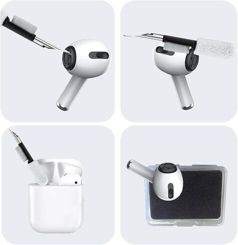 4 أزواج من أطراف الأذن البديلة لأجهزة AirPods Pro وAirPods Pro الجيل الثاني مع فتحة لتقليل الضوضاء، تناسب علبة الشحن، أطراف أذن ناعمة مضادة للانزلاق متوافقة مع Airpods Pro/Pro 2 (أسود) in Kuwait