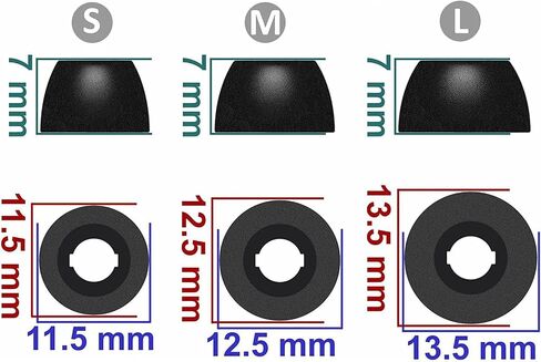 Foam Eartips Compatible with Beats Solo Earbuds, 6 Pairs S/M/L Sizes Anti Slip Soft Memory Foam Earbuds Tips Ear Tips Replacement, Compatible with Beats Solo Buds Black 6 Pairs in Saudi Arabia