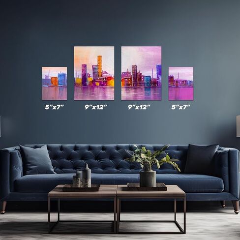 4 عبوات من اللوحات القماشية الفارغة للرسم بمقاس 8x10 بوصة و11x14 بوصة (2 من كل واحدة)، لوحات قماشية ممتدة للأكريليك والزيوت ووسائط الرسم الأخرى، 100% قطن، 5/8 بوصة من حزمة القماش فائقة القيمة in Kuwait