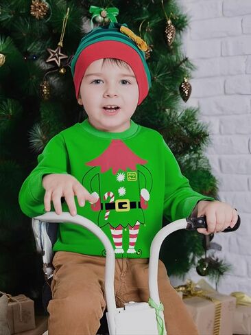 طفل بنين عيد الميلاد البلوز الاطفال عيد الميلاد الرنة سانتا عطلة سترة طويلة الأكمام Crewneck البلوز 2-7T in Saudi Arabia