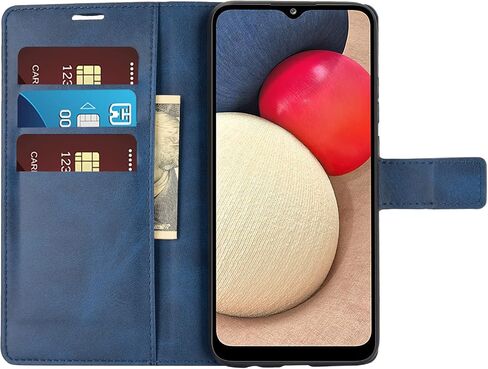 Flip Case for Samsung A03S Wallet PU Leather Magnetic Protective Cellphone Case for Samsung Galaxy A02S A025M A03S A037M Folio Book Cover with Stand (Blue) in Saudi Arabia