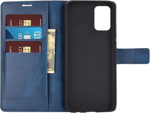Flip Case for Samsung A03S Wallet PU Leather Magnetic Protective Cellphone Case for Samsung Galaxy A02S A025M A03S A037M Folio Book Cover with Stand (Blue) in Saudi Arabia