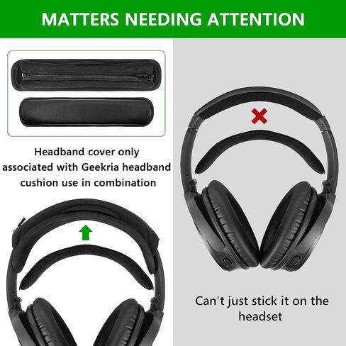 Geekria Cooling-Gel Hook and Loop Headband Pad DIY Installation No Tool Needed, Fits Geekria Hook and Loop Headband Cover Only (Black) in Saudi Arabia