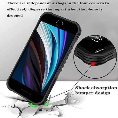 حافظة لهاتف iPhone SE 2022/2020/7/8 للرجال والأولاد، تصميم رائع لكرة السلة، مقاوم للصدمات ومضاد للخدش، جراب حماية خلفي صلب من البولي كربونات لهاتف iPhone SE 3rd/2nd Gen/7/8/6 in Kuwait