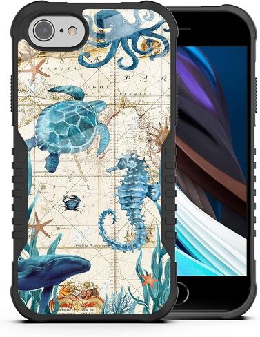 حافظة لهاتف iPhone SE 2022/2020/7/8 للرجال والأولاد، تصميم رائع لكرة السلة، مقاوم للصدمات ومضاد للخدش، جراب حماية خلفي صلب من البولي كربونات لهاتف iPhone SE 3rd/2nd Gen/7/8/6 in Kuwait
