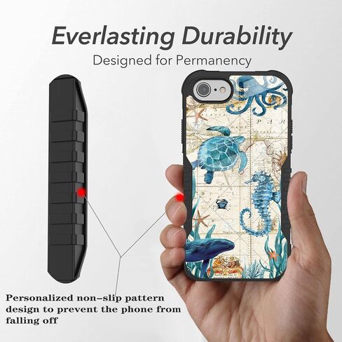 حافظة لهاتف iPhone SE 2022/2020/7/8 للرجال والأولاد، تصميم رائع لكرة السلة، مقاوم للصدمات ومضاد للخدش، جراب حماية خلفي صلب من البولي كربونات لهاتف iPhone SE 3rd/2nd Gen/7/8/6 in Kuwait
