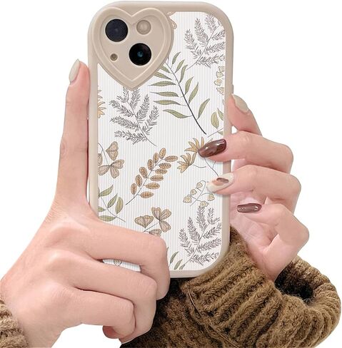 Ownest Compatible with iPhone 7/8/SE/SE 2Case with Cute Flowers Floral Pattern for Women Girls Soft Silicone Love Lens Protection Case for iPhone 7/8/SE/SE 2-White in Kuwait