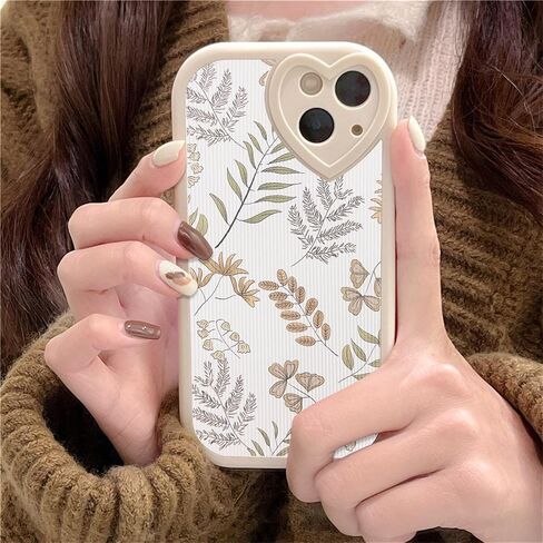 Ownest Compatible with iPhone 7/8/SE/SE 2Case with Cute Flowers Floral Pattern for Women Girls Soft Silicone Love Lens Protection Case for iPhone 7/8/SE/SE 2-White in Kuwait