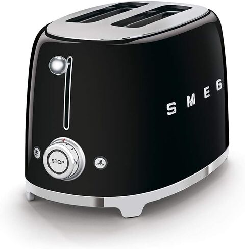 Smeg TSF01CRUS 50's Retro Style Toaster Bundle with Bamboo Tongs - (Cream) 2 Slice in Kuwait