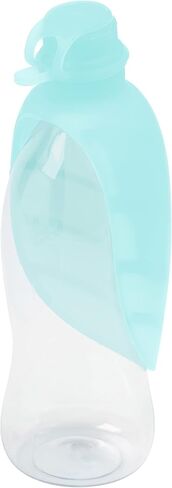 United Pets Leaf - Portable Water Bottle for Dogs, Pink, Dispenser with Drinking Feeder for Pets, Dog Water Bottle, Perfect for Walking, Travel, Hiking in Saudi Arabia