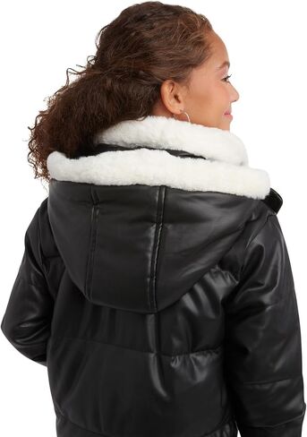 URBAN REPUBLIC Girls Puffer Jacket - Zip Up Coat Puffer Rain Jacket with Faux Fur Trim - Lightweight Jacket for Girls (7-16) in Kuwait