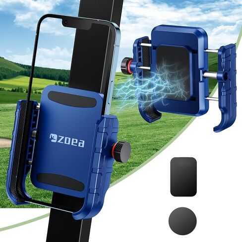 ZOEA Golf Cart Magnetic Phone Holder, Smartphone Mount, Ultra Strength Magnet Golf Phone Caddy, 360°Rotatable/One-Handed Pick & Place View Golf Cart Accessories Golf Gifts (Blue) in Saudi Arabia