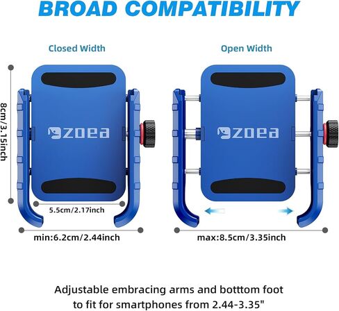ZOEA Golf Cart Magnetic Phone Holder, Smartphone Mount, Ultra Strength Magnet Golf Phone Caddy, 360°Rotatable/One-Handed Pick & Place View Golf Cart Accessories Golf Gifts (Blue) in Saudi Arabia