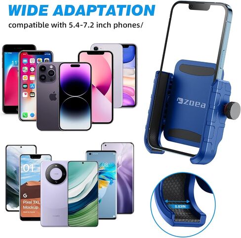 ZOEA Golf Cart Magnetic Phone Holder, Smartphone Mount, Ultra Strength Magnet Golf Phone Caddy, 360°Rotatable/One-Handed Pick & Place View Golf Cart Accessories Golf Gifts (Blue) in Saudi Arabia