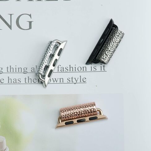 3 Pack Beaded Connectors Kit Compatible with Apple Watch Band 38/40/41/42/44/45/49mm, Jewelry Making Stainless Steel Straps Adapter for iWatch Ultra Series 9 8 7 6 5 4 3 2 1 SE in Saudi Arabia