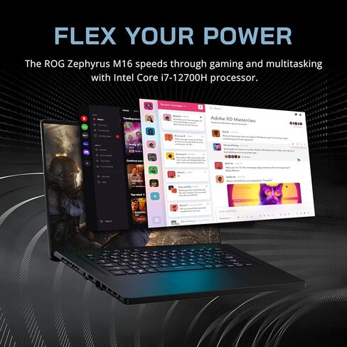 ASUS ROG Zephyrus Gaming Laptop, 16" FHD+ 165Hz Display, Intel Core i7-12700H, 40GB DDR5, 4TB SSD, RGB Backlit Keyboard, NVIDIA GeForce RTX 3060, Win 11 Pro, WiFi 6, Black, 128GB Docking Station Set in Saudi Arabia