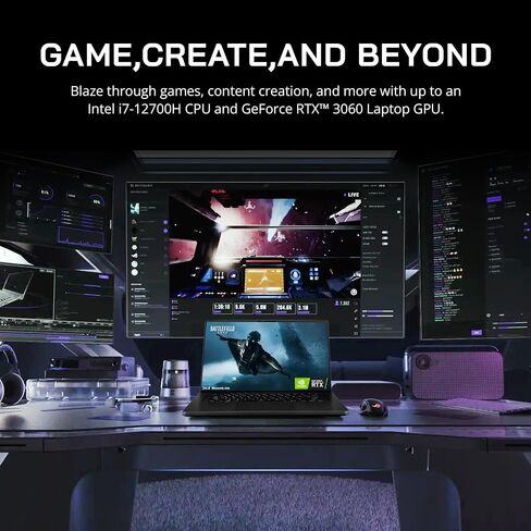 ASUS ROG Zephyrus Gaming Laptop, 16" FHD+ 165Hz Display, Intel Core i7-12700H, 40GB DDR5, 4TB SSD, RGB Backlit Keyboard, NVIDIA GeForce RTX 3060, Win 11 Pro, WiFi 6, Black, 128GB Docking Station Set in Saudi Arabia
