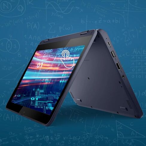 كمبيوتر محمول Lenovo 500w 2 في 1 (شاشة لمس 11.6 بوصة، Intel Pentium N6000، ذاكرة الوصول العشوائي 8 جيجابايت، 512 جيجابايت SSD) متين ومقاوم للماء للطلاب والمدرسة، كاميرا ويب، واي فاي، ويندوز 11 هوم، أزرق (متجدد) in Kuwait