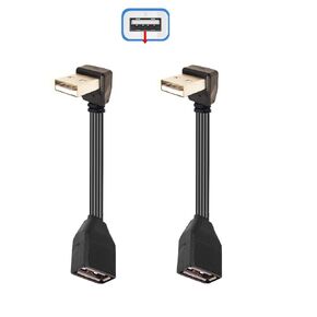 USB Extension Cable USB Device with The USB 2.0 Port of Your PC, Notebook, or USB This 90 Degree USB Cable is USB Male to Female Data Cable Left and Right UP Angle (AMLE-AF, 10CM)