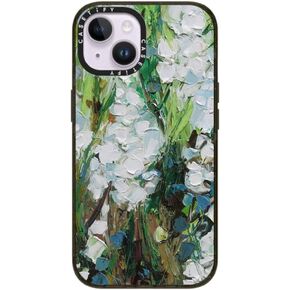 CASETiFY Impact iPhone 14 Case [4X Military Grade Drop Tested / 8.2ft Drop Protection] - Bright Spring Flowers - Daisy Floral Pattern - Glossy Black