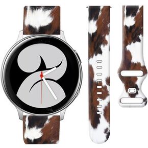 Replacement Silicone Fadeless Strap Compatible with Galaxy Watch 6/5 / 4/5 Pro / 4 Classic /3 (41mm)/Active 2&1,20mm Sports Smartwatch Wristband Bands For Women Men Girls