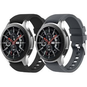 Meliya Compatible with Samsung Galaxy Watch 46mm Bands/Gear S3 Frontier, Classic Watch Bands/Galaxy Watch 3 Bands 45mm, 22mm Soft Silicone Bands Bracelet Sports Strap for Men Women