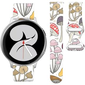 Replacement Silicone Fadeless Strap Compatible with Galaxy Watch 6/5 / 4/5 Pro / 4 Classic /3 (41mm)/Active 2&1,20mm Sports Smartwatch Wristband Bands For Women Men Girls
