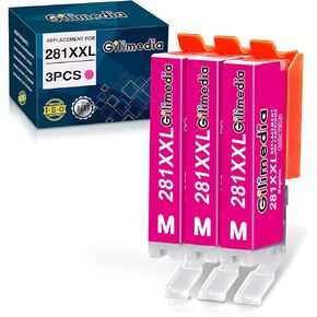 Compatible CLI-281XXL Magenta Ink Cartridges Replacement for Canon Ink 280 and 281 Cartridges Magenta for TR8620 TR8620a TR8520 TS9120 TS8220 TR7520 TS6320 TS6120 TS6220 TS8120 TS8320 Printer