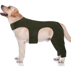 ROZKITCH Dog Surgery Recovery Sleeve Rear Right Left Leg, Pet Prevent Licking Wound Elbow Brace Protector, Dog Recovery Suit Cone Collar Alternative for Sprain ACL CCL Arthritis Joint Care Grey 2XL