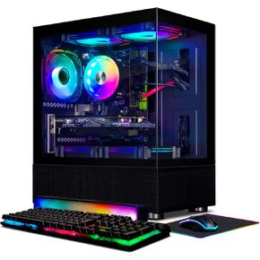 STGAubron Gaming Desktop PC,Intel Core i7 3.4G up to 3.9G,32G RAM,1T SSD,Radeon RX 580 16G GDDR5,600M WiFi,BT 5.0,RGB Fan x 5,RGB Keyboard&Mouse,RGB Mouse Pad,RGB BT Sound Bar,W10H64