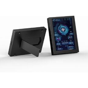 3.5in IPS USB Mini Screen Stepless Dimming, PC Temperature Display, PC CPU Data Monitor PC Sensor Panel Display (Black)