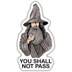 Lord of Rings Balrog You Shall Not Pass Sticker, 3 Inch, Pack of 3
