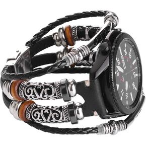 Bands Compatible with Garmin Venu 2/Venu 3/Vivoactive 4 45mm Watch/Samsung Galaxy Watch 3 45mm/Gear S3 Frontier/Classic/Galaxy Watch 46mm, 22mm Leather Vintage Bracelet for Band for Men&Women in Saudi Arabia
