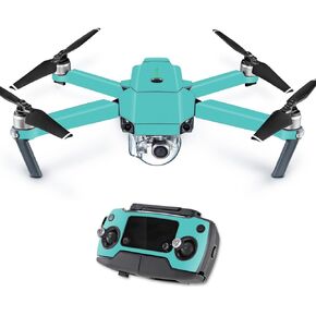 MightySkins Skin Compatible with DJI Mavic Pro Quadcopter Drone - Solid Turquoise | Protective, Durable, and Unique Vinyl Decal wrap Cover | Easy to Apply, Remove, and Change Styles | Made in The USA