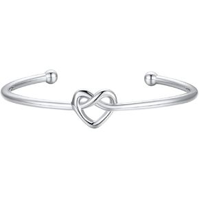 U7 Unisex Simple Cuff Bracelet 18K Real Gold Platinum Plated Fine Bracelets Fashion Jewelry Open Bangle Cuff Bracelets, Twisted or Heart Style
