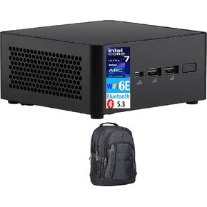 ASUS NUC 14 Pro Tall AI Powered Mini Desktop (Intel Ultra 7-155H, Intel Arc, 8GB DDR5, 512GB PCIe SSD + 2TB HDD, 2 Thunderbolt 4, WiFi 6E, Bluetooth 5.3, 120W PSU, Win 11 Home) w/Premium Backpack