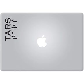 Die-Cut Vinyl Decal Sticker TARS Interstellar for MacBook Laptop Car Coffe Cup Bottle (Black)